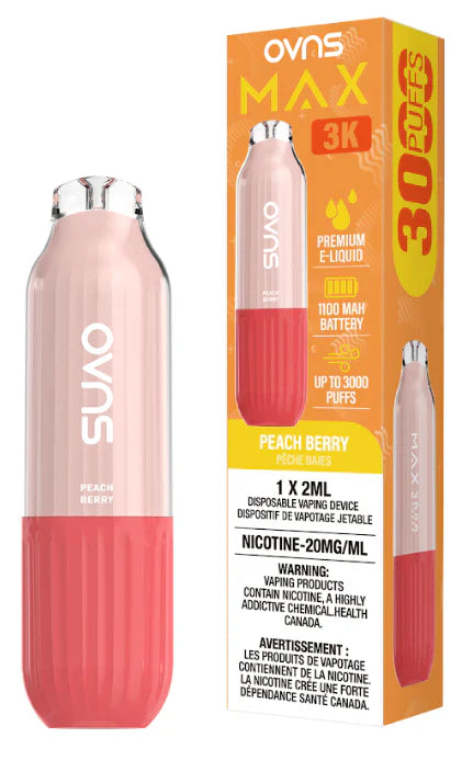 OVNS MAX 3K Disposable Vape - Peach Berry