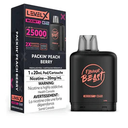 Level X Boost G2 Pre-filled Pod by Flavour Beast -  Packin' Peach Berry