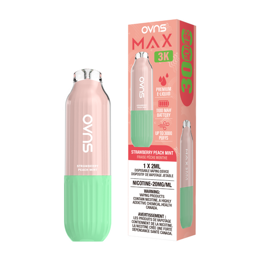 OVNS MAX 3K Disposable Vape - StrawBerry Peach Mint