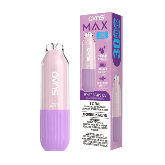OVNS MAX 3K Disposable Vape - White Grape Ice